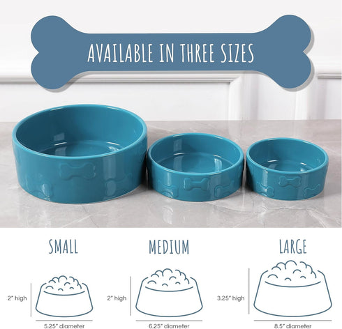 Park Life Designs Pet Bowl | Manor, Small Size in Azure Color.
