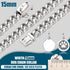 Chain Dog Collar - 15mm Silver Cuban Link with Snap Buckle, Silver Plated Stainless Steel, Includes Dog Tag & Bell (24")