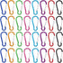 H&W 1.8'' Small Aluminum Carabiner D Ring 32pcs, Durable Spring-Loaded Gate Clips, 8 Colors
