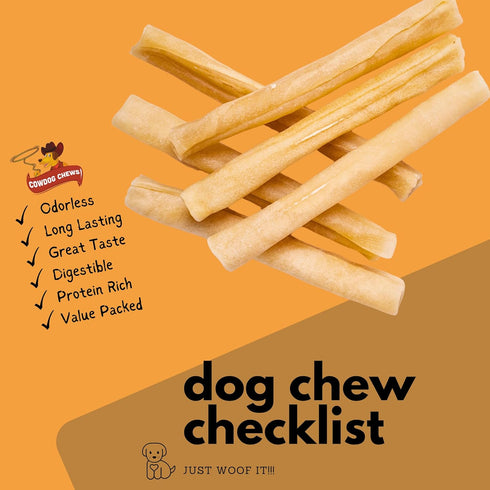 Collagen Sticks 12" (5 Pack) - Odor-Free, All Natural Chews for Healthy Joints, Skin & Coat, Beefhide Goodness