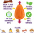 Chew King Premium Treat Dog Toy, Extremely Durable Natural Rubber, Bacon Flavored, Medium Orange