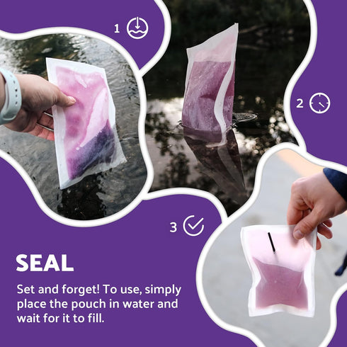 OTS Osmo Seal - 4 Pack - Fresh & Salt Water Filter - Portable Emergency Water Purifier for Survival