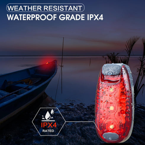 Lights(4 Pack).Clip LED Safety On Strobe&Running Lights.High Visibility Accessories Gear for Your Reflective,Bicycle