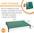 K&H Pet Products Elevated Outdoor Dog Cot Bed, Medium Green, Washable Breathable Mesh, Heavy Duty Frame