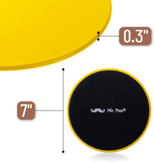 Mr. Pen Core Sliders for Working Out, 2 Pack, Dual Sided Fitness Discs, Exercise Sliders for Strength