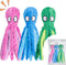 3 Pack Dog Toys for Small Medium Large Dogs - No Stuffing Crinkle Plush Chew Toys for Aggressive Chewers (Octopus)