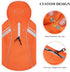 VIVAGLORY Dog Raincoat for Medium Dogs, Lightweight Reflective Safety Vest Jackets for Adventures, Orange