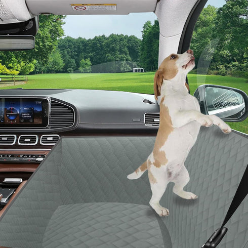 Hammock Dog Car Seat Cover for Front Seat with Dashboard Door Protector Detachable Washable Pet Seat Travel Cushion