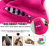 TOMKAS Dog Sling Carrier, Adjustable Strap for Small Dogs, Rose Red, Zipper Pocket for 3-10 lbs