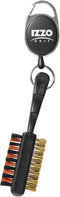 IZZO Golf Double Sided Golf Club Brush, Includes Golf Club Scrub Brush, Groove Cleaner & Retractable Zinger for Golf Bag