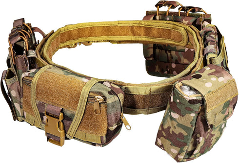 YAKEDA Tactical Duty Belt, Law Enforcement Utility Belt with Pouches, 7 in 1