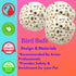 1214 Pk3 3-Pack, 2" Bonka Bird Toys All-Natural Sola Atta Balls, Diameter, Soft and Lightweight Chew and Foot Toys