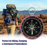 Rovella 2 Pocket Compass, Pieces Mini Compass with Key Ring, Suitable for Hiking Survival, Mountaineering Camping
