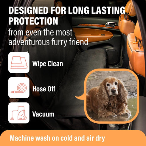 Hammock Active Pets Waterproof Standard Car Seat Cover, Fits Sedans Hatchbacks Crossovers Coupes Compact Vehicles
