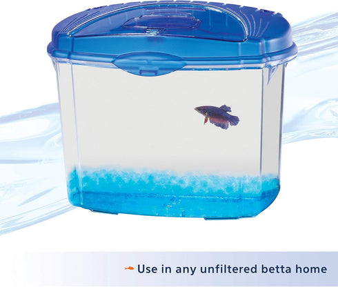 Aqueon Pure Betta Beads, Blue Color