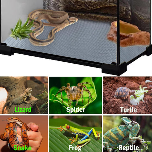 Reptile Substrate Liner, Non-Adhesive Carpet for Terrarium, 17.7x39.4 inch, Bearded Dragon Tank Accessories