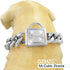Dog Chain Collar with Cubic Zirconia Locking, High Polished Stainless Steel Cuban Link, 18" for Small Medium Dogs