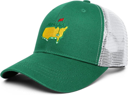 Golf Hat for Men and Women, Green Embroidered Baseball Cap
