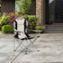 Kcelarec Portable Folding Camping Chair with Arm Rest Cup Holder and Carrying and Storage Bag (Medium-Grey&Black)
