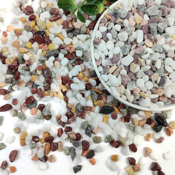 2lbs Pea Gravel for Plants, 3/8inch Small Rocks for Succulent Cactus Planters, Natural Polished Pebbles