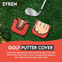 Red Middle Finger Golf Putter Head Covers & Ball Marker - Premium Golf Club Protector with Magnetic Closure