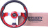 Huskey 12.5 Inch Racing Style Red Golf Cart Steering Wheel for Club Car/EZGO/Yamaha, Classic SS Center Logo