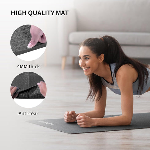 0.24"/0.16" Packable PROIRON Foldable Yoga Mat for Home Workout & Travel, Non Slip Travel Yoga Mats with Carry Bag