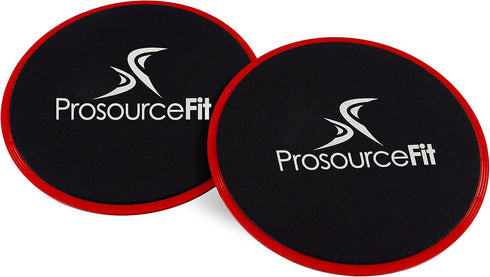 ProsourceFit Core Sliding Exercise Discs, Dual-Sided Sliders, Set of 2 for Home or Gym