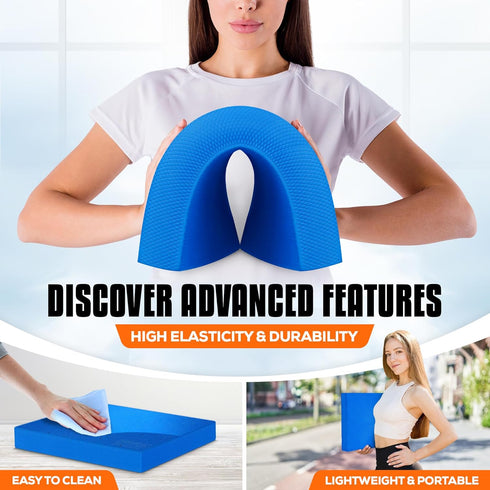 Yes4All Upgraded Foam Pad for Exercise, Nonslip Balance Mat for Yoga & Stability Training