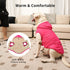 Extra Warm Fleece Lining Dog Hoodie Jacket for Large Dogs, Pink, Winter, XL, Pet Coats with Hooded