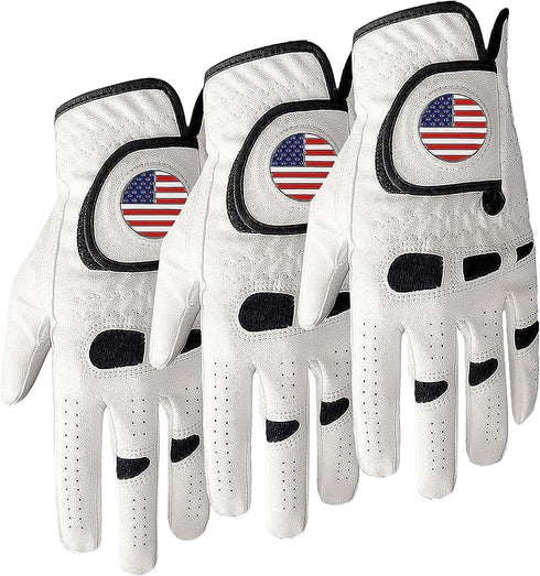 Amy Sport Golf Gloves Men Left Hand Right Handed Golfer 3 Pack