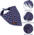 MR. CHUBBYFACE Heart Flag Striped Dog Bandanas Reversible Triangle Bibs Scarf Accessories for Dogs Cats Pets S