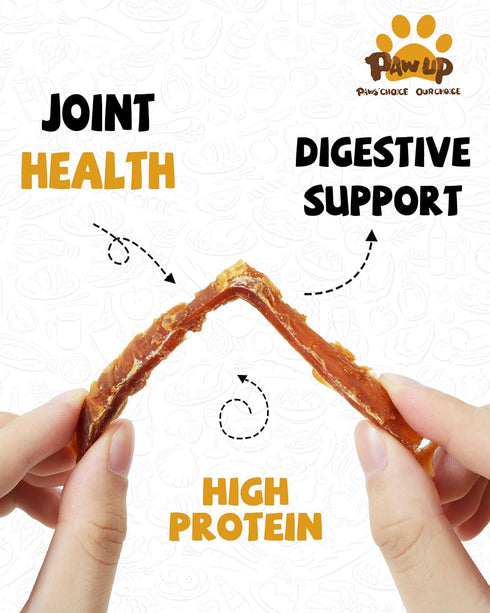 12.5 oz PAWUP Chicken Jerky Strips Dog Treats, Low Fat High Protein, Natural Chicken Dog Jerky, Training Treats