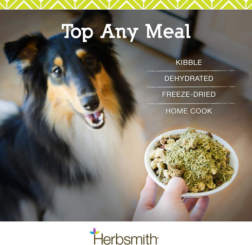 Herbsmith Kibble Seasoning – Freeze Dried Beef Dog Food Topper for Picky Eaters - 4.5oz