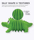 Outward Hound Accordionz Squeaking Toy, Latex Rubber Grunting Dog Toy - Alligator