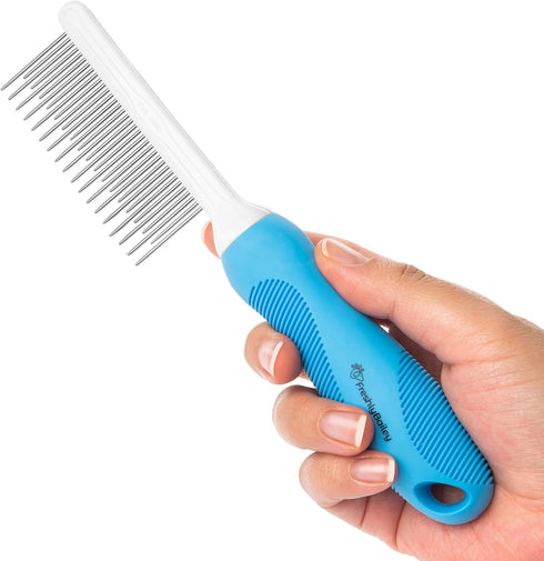 Dog & Cat Combs for Grooming Long Haired Cats & Dogs - Top Detangler Brush for Long & Curly Hair, Perfect for