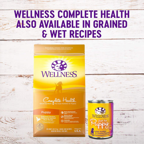 Wellness Complete Health Natural Grain Free Dry Puppy Food, Chicken & Salmon, 12-Pound Bag