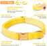 GAMUDA Velvet Dog Collar and Leash, Super Soft and Smooth, Heavy Duty Gold Buckle, Comfortable and Easy to Clean, Adjustable Collar for Dog (XS, Yellow)