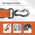 IOKHEIRA Orange Leash for Large Dogs, Multifunctional Adjustable Heavy Duty Leash