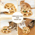 DRAGONCEE Cat Ball Track Toy with Puzzle Top, Interactive Cat Toys for Indoor Cats with Spinning Balls, Wooden Cat Ball