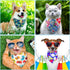 40 Sadnyy Pcs Spring Flower Dog Bandanas Bulk for Dogs Floral Bee Triangle Reversible Dog Bibs Adjustable Puppy