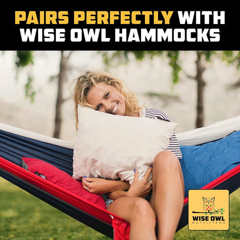 Wise Owl Outfitters Camping Pillow - Memory Foam Travel Pillow for Airplane Sleeping, Hiking, and Outdoor Use