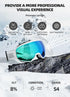 OTG Ski Goggles SGS Approved - Anti Fog Over Glasses Snow/Snowboard Sports Goggles for Men, Women & Youth - RevoBlue 8%