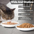 Cat Food Bowls, Whisker Friendly Ceramic Bowls with Non-Slip Silicone Bottom, Pack of 3 for Indoor Cats