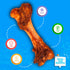 (5 Pack) Jack&Pup Jumbo Pork Femur Bones for Dogs Long Lasting | Gourmet Beef Dog Bones | Single Ingredient, Savory