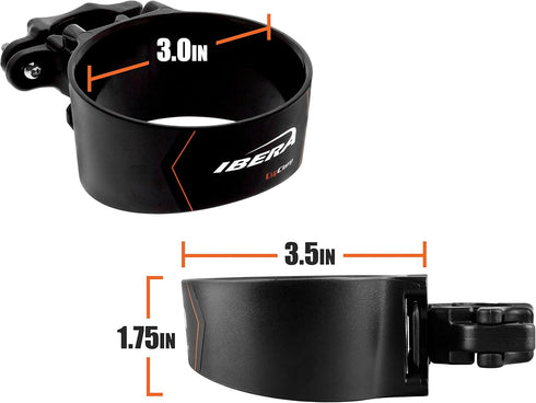 Ibera Bike Handlebar Cup Holder, Black with Multi-Way Mount for Commuters and Road Bike