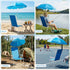 1 Pack 220lbs,Blue Heavy Duty Steel Beach Chair,Beach Chair with Umbrella,Outdoor Folding Chair High Strength Cleanable
