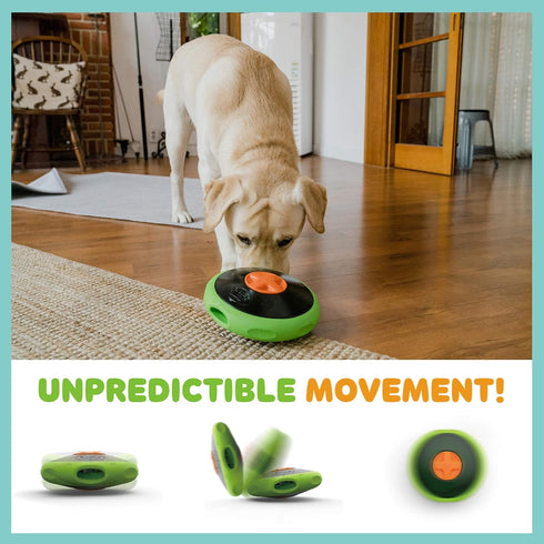 Sniffiz SmellyUFO Durable Interactive Treat Dispensing Puzzle/Enrichment Toy for Dogs - Mind Stimulating Food Game/Slow