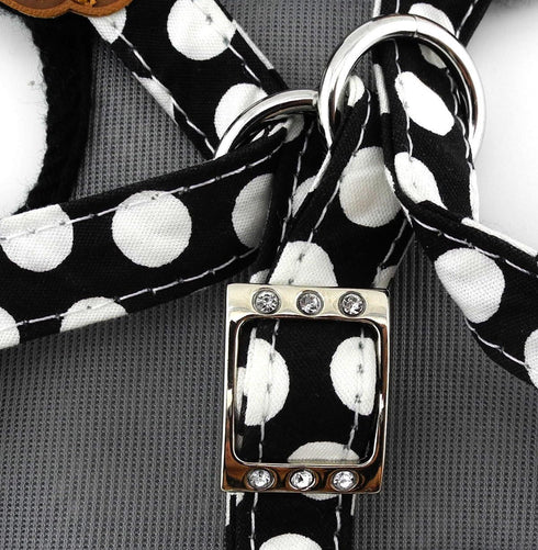 SMALLLEE_LUCKY_STORE Soft Mesh Nylon Vest Pet Cat & Dog Harness Leash Set, Black, S (Chest: 9.5"-13.5")