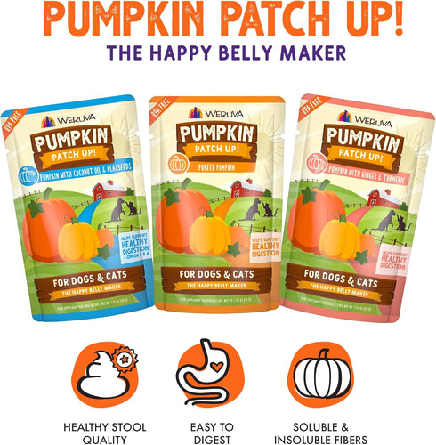 Weruva Pumpkin Patch Up! Variety Pack for Dogs & Cats, 1.05oz Pouch, Pack of 12